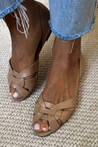 Serafina Flätade Sandaler Med Naturlig Inspiration