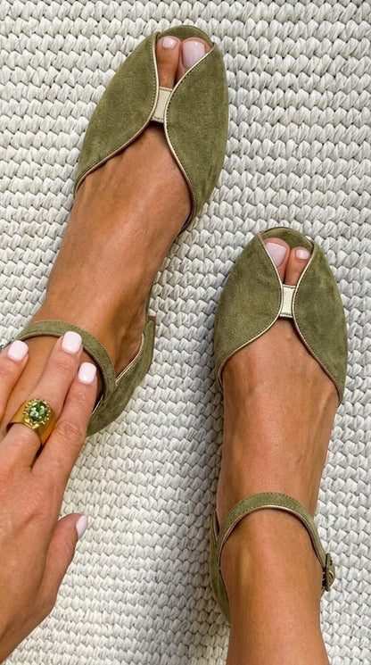 Olivia Eleganta Salviagröna Sandaler