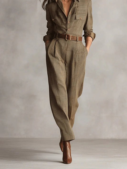 Anna Elegant Rutig Design I Monokrom Stil