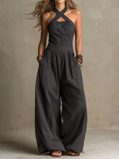 Bianca Elegant Jumpsuit Med Omlotturringning