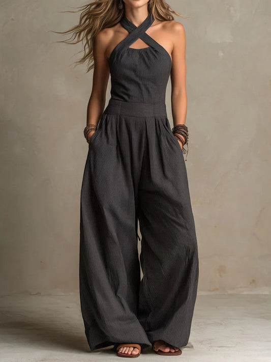 Bianca Elegant Jumpsuit Med Omlotturringning