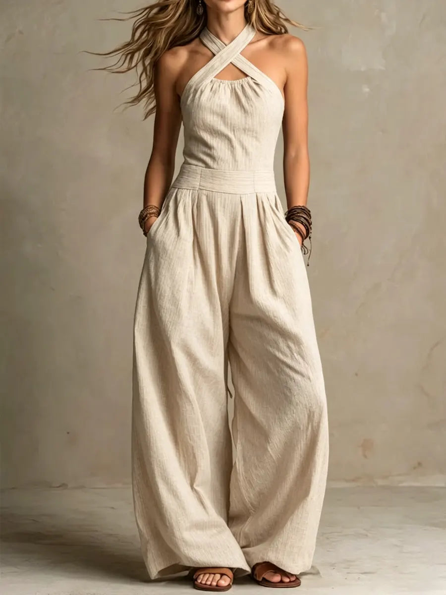 Bianca Elegant Jumpsuit Med Omlotturringning