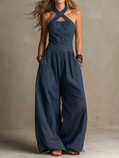 Bianca Elegant Jumpsuit Med Omlotturringning